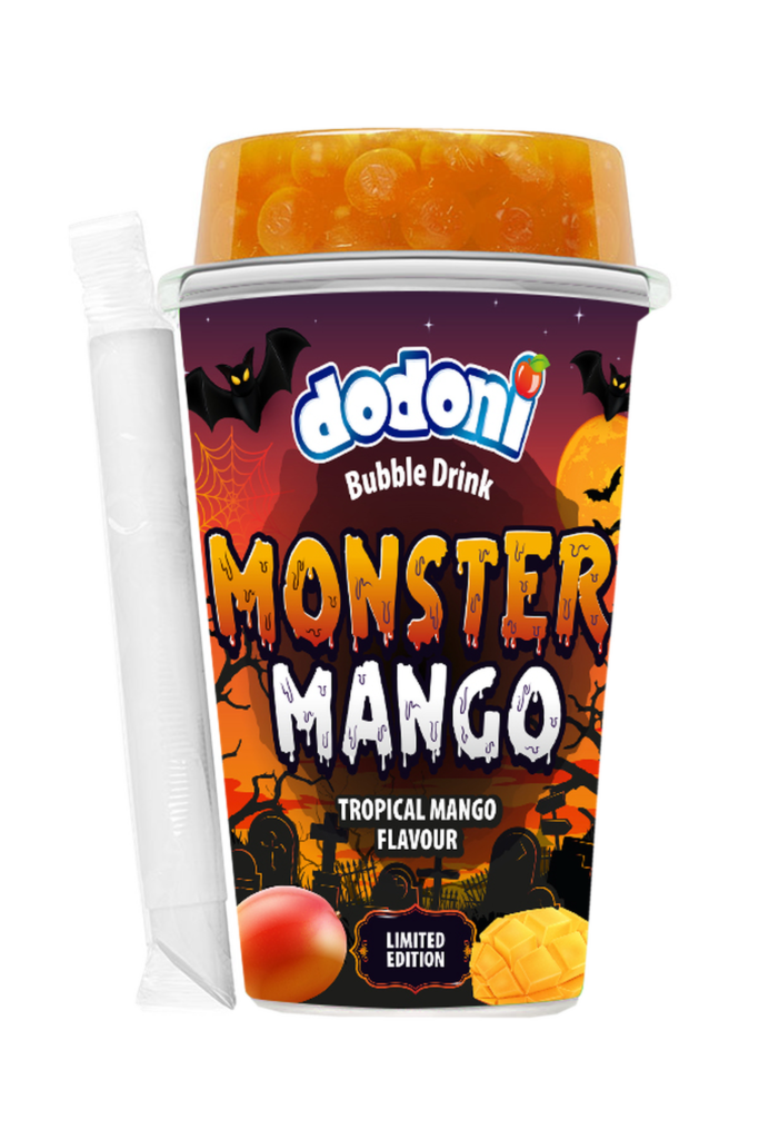 Dodoni Bubble Drink Monster Mango — tropical mango flavour, limited edition